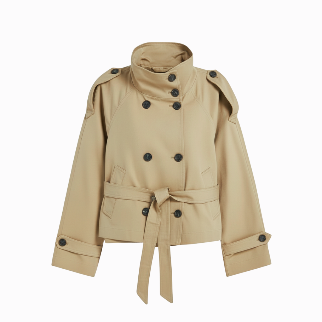 Cropped trench coat