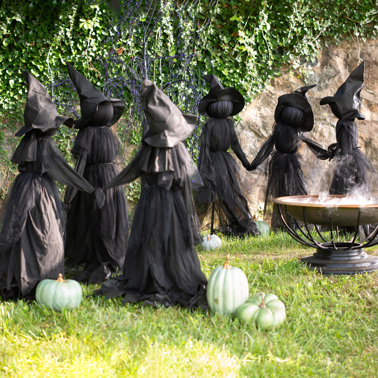 Lighted Witch Stakes Decoration