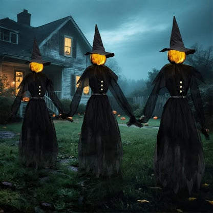 Lighted Witch Stakes Decoration