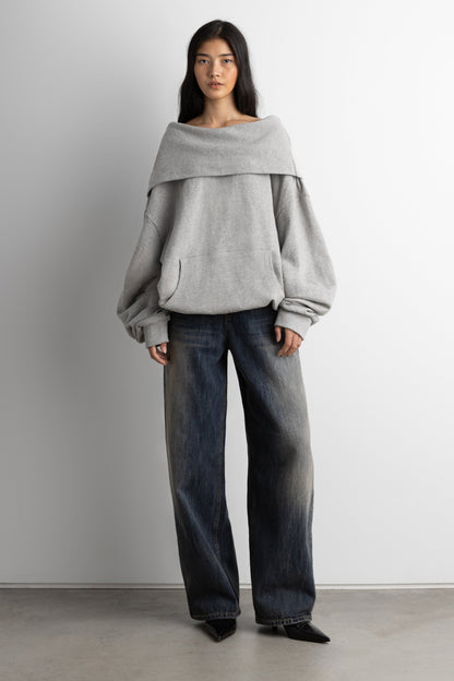 Slouchy Oversized Drape Hoodie
