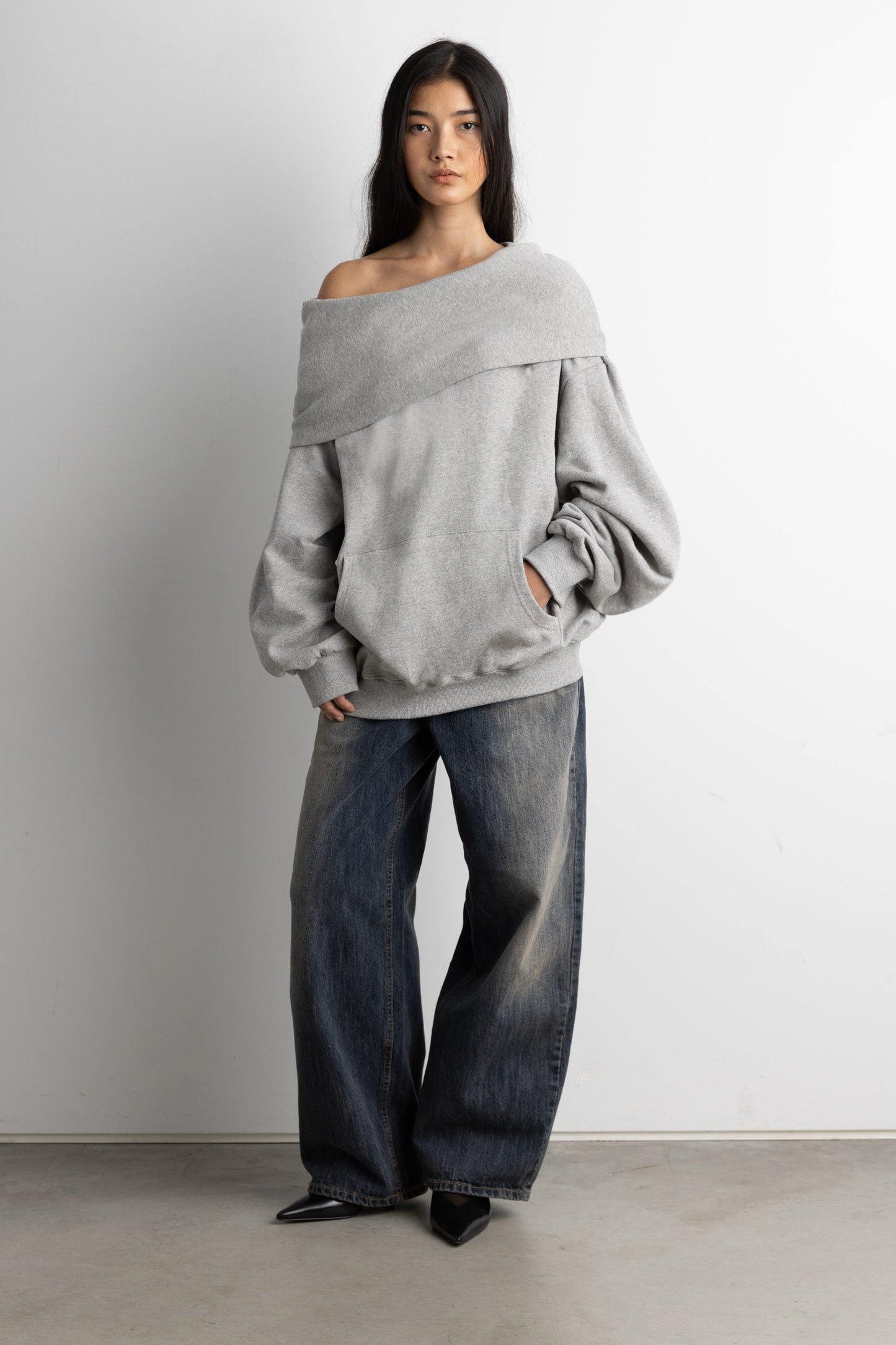 Slouchy Oversized Drape Hoodie