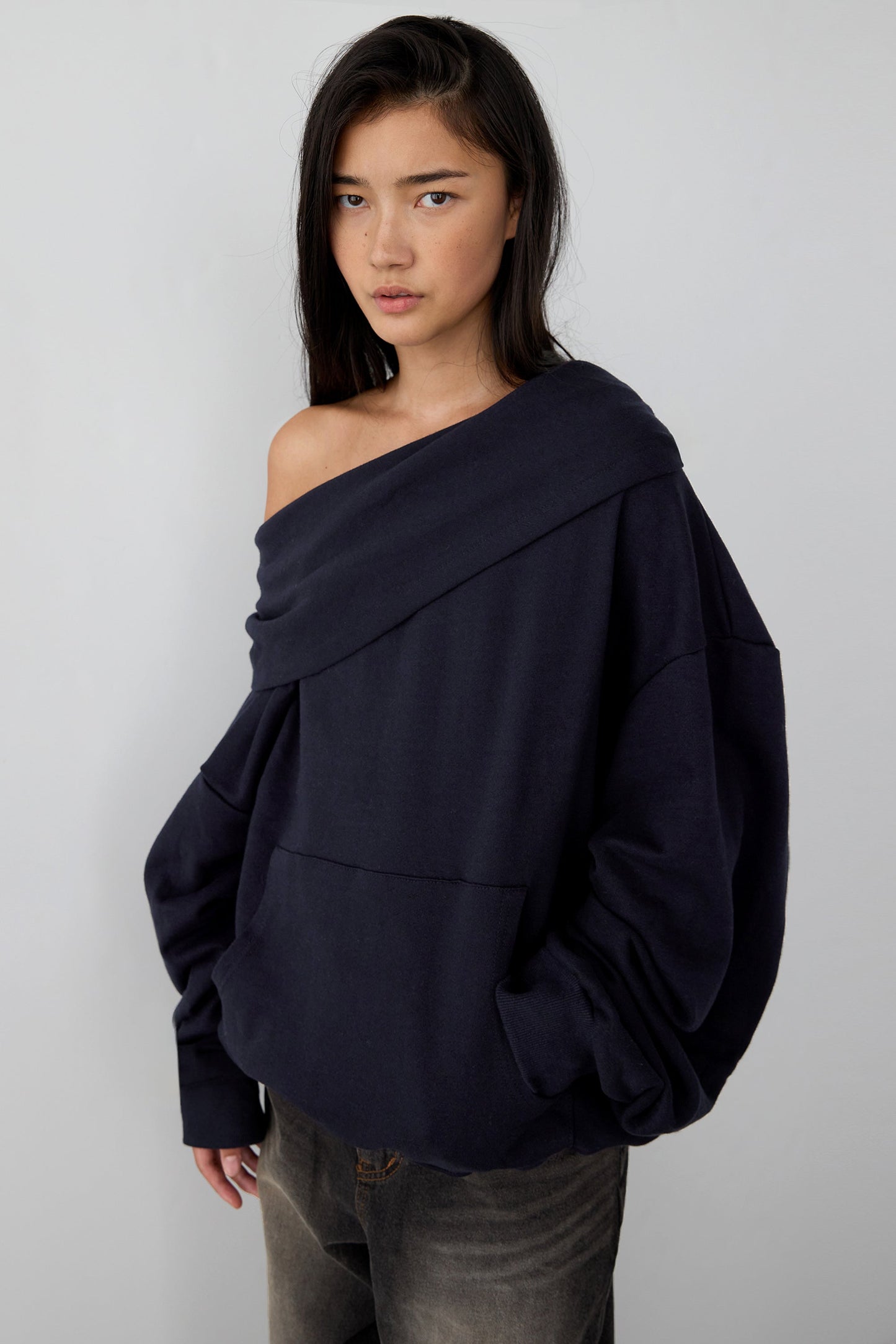 Slouchy Oversized Drape Hoodie