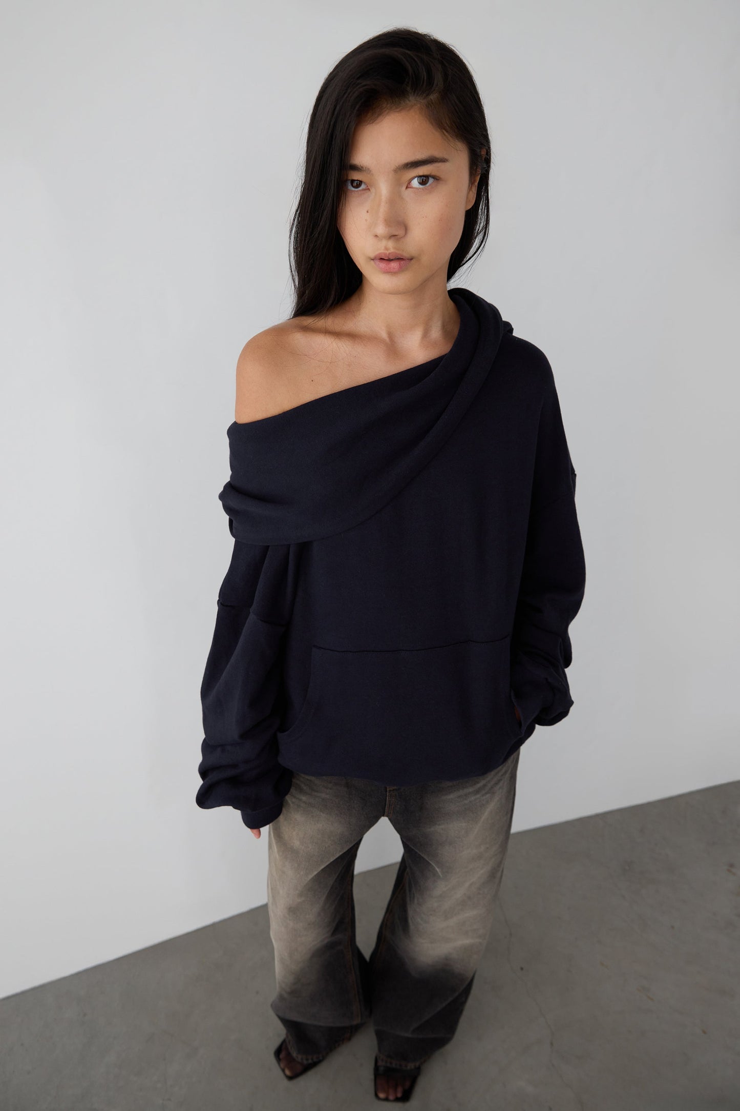 Slouchy Oversized Drape Hoodie